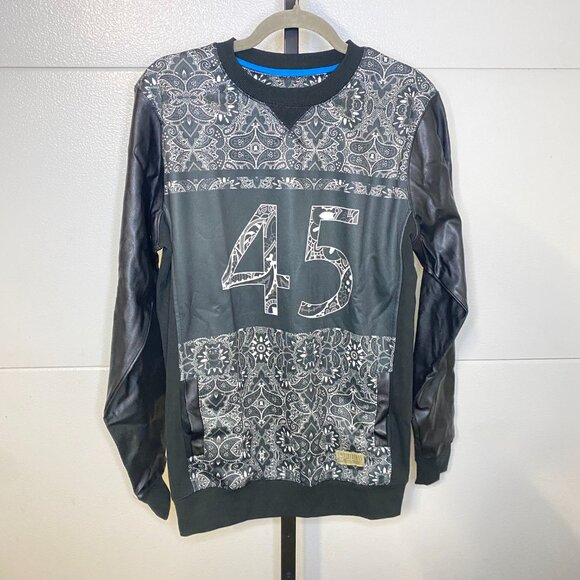 Entree LS Mens Black Sweater Size Small 100% Polyester Sweatshirt Jersey 45 - Picture 9 of 11